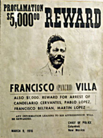 Pancho Villa raids New Mexico