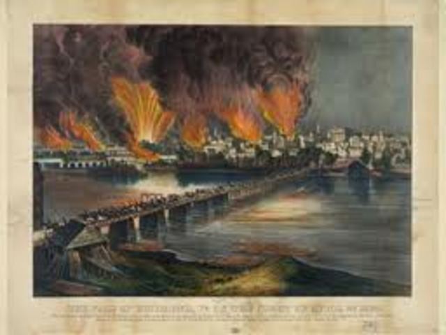 Grants forces Kill one of the Confederate generals and Lee retreats to Richmond which gets evacuated