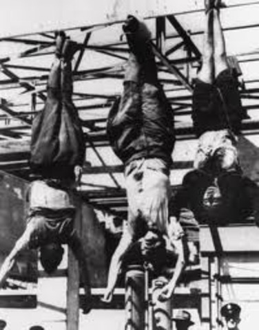 Mussolini is hanged