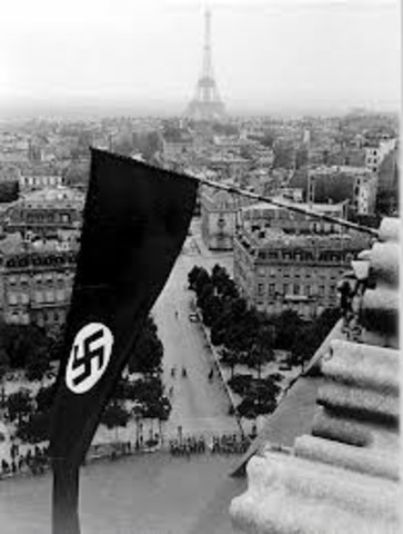 Swastika flag rises over Versailles and Paris