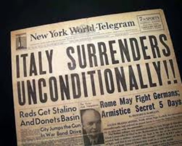 Italy surrenders to Allied forces