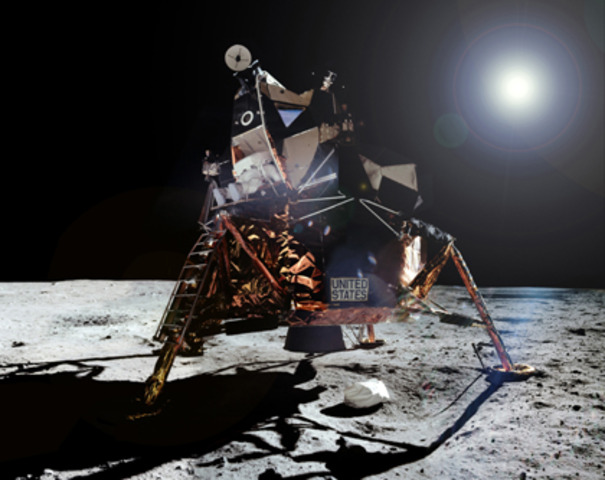 Lunar Module lands on the moon