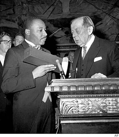 Martin Luther King, Jr. receives Nobel Peace Prize.