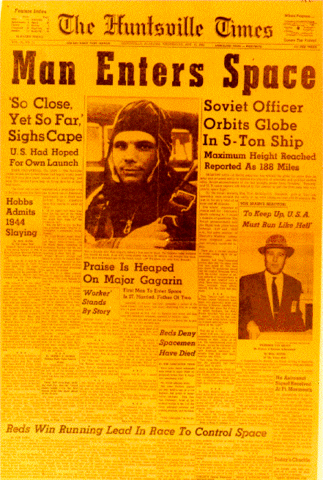 Yuri Gagarin Becomes First Man in Space