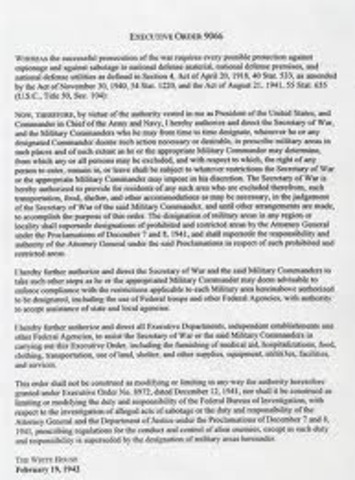 the Executive Order 9066