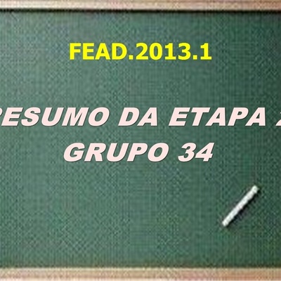 Timeline: RESUMO DA ETAPA 2 - GRUPO 34