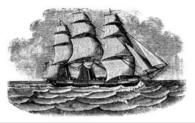 British ships left England with convicts