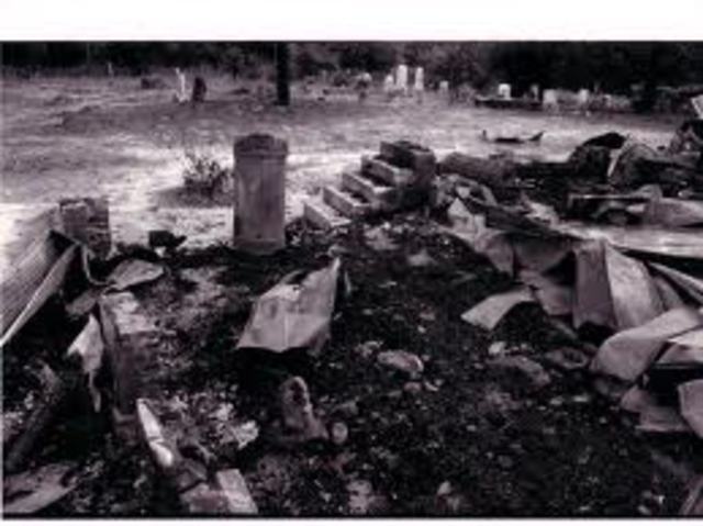 The ku kux klan had burned the mt. zion methodist church to the ground