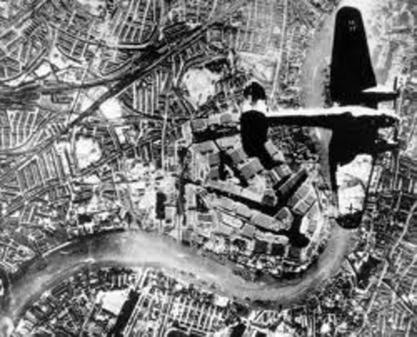 German bombing over London