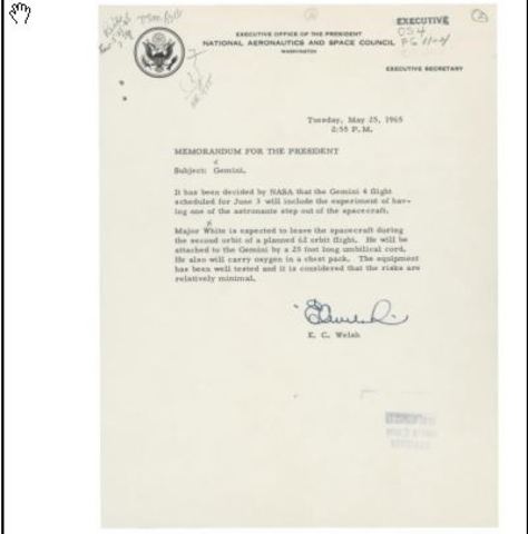 First ever space walk