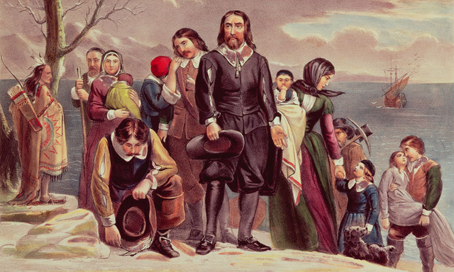 Pilgrims arrive at Plymouth