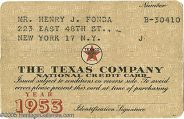 Credit cards first being used