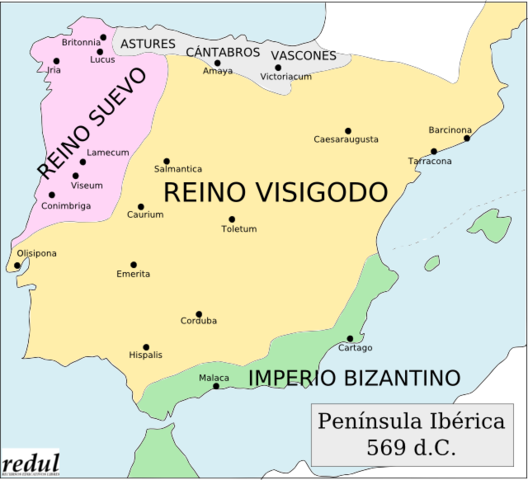 Visigodos llegan a la península