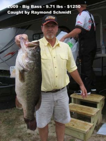 I caught my first big bass that was 9.8lbs.