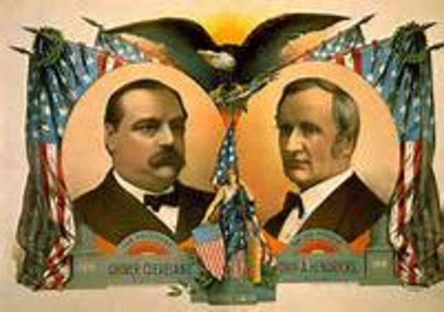 Cleveland defeats Blaine for presidency