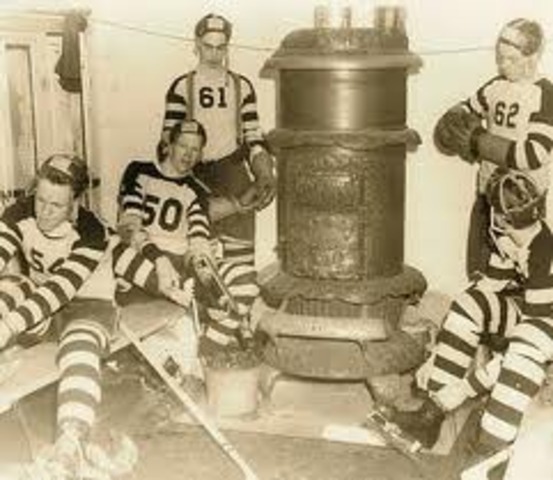 Frist ever ice hockey game