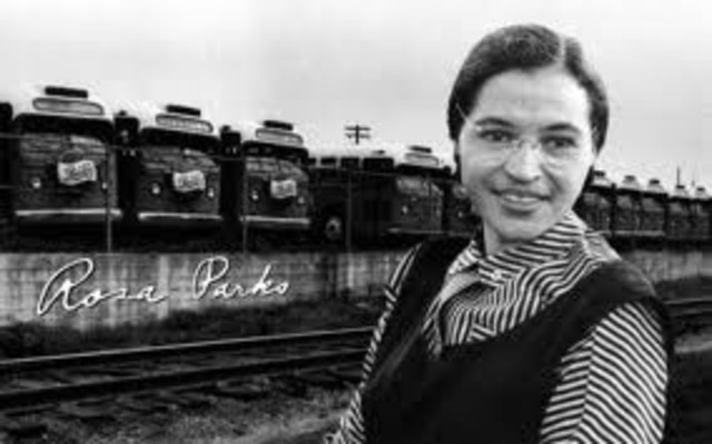 Rosa Parks Refuses to Give Up Bus Seat.