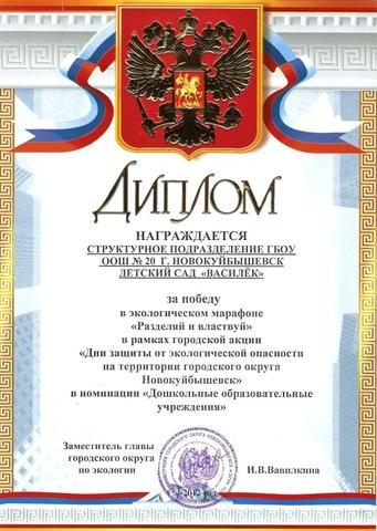 Диплом победителя