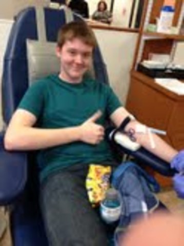 Donated blood for the first time.