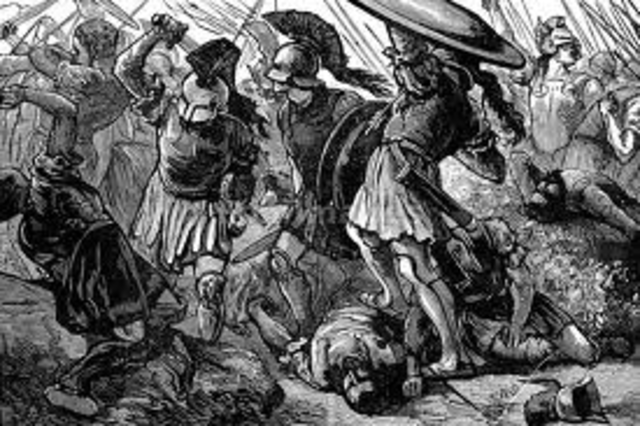 Alexander Helps his Father win the battle of Chaeranea