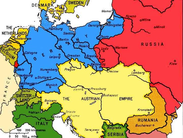 Austria-Hungary declares war on Russia and Serbia declares war on Germany
