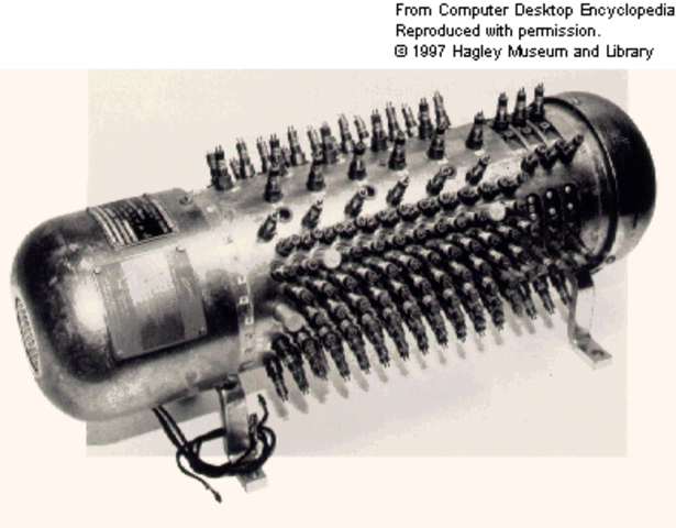 First magnetic drum memory
