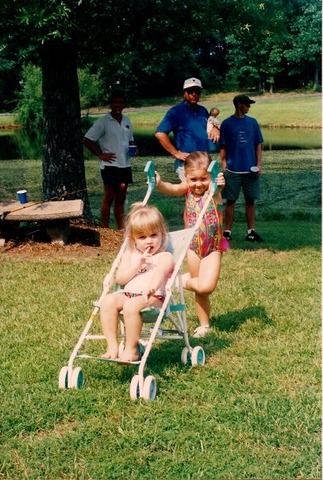 Cousin and best friend Caroline was born