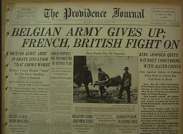 Belgium surrenders to Germany