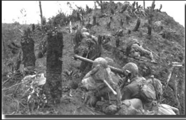 Allied troop conquer the island of Okinawa