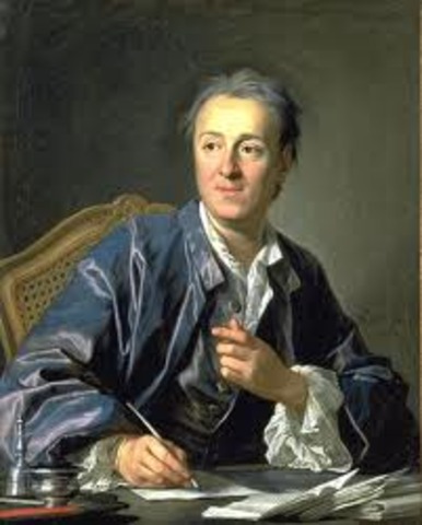 Denis Diderot publishes the first volumes of his Encyclodpedia