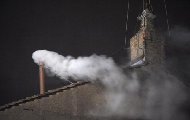 The white smoke