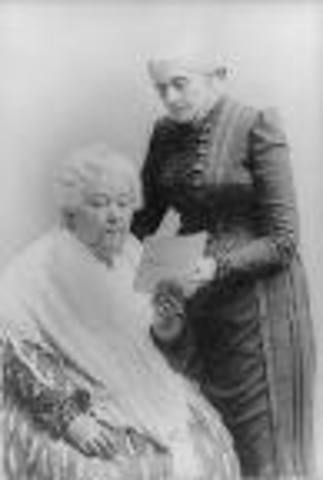 Susan B. Anthony and Elivabeth figth for women's rigths