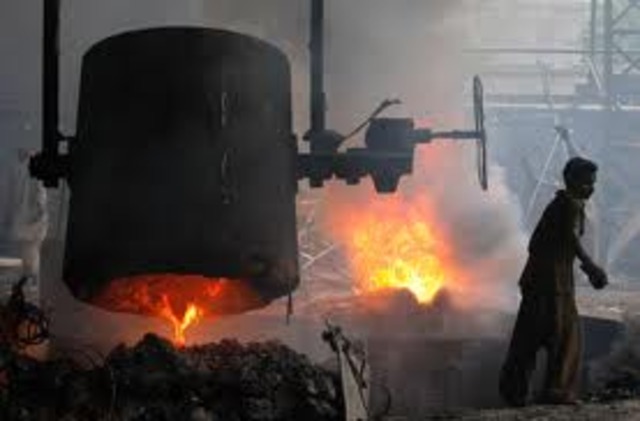 First of 5 forges erected in Forge Village