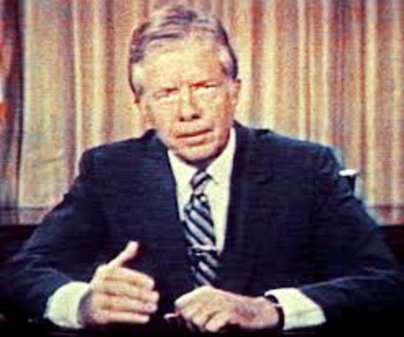 Carter delivers what becomes known as his "malaise speech,"