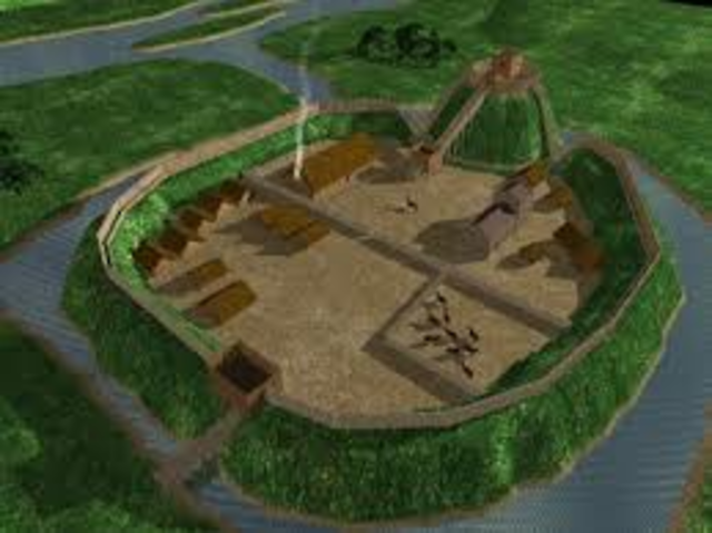 the first motte and baiely castle was built