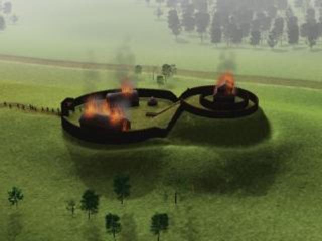 castle in york was burned.