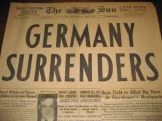 Germany surrenders.