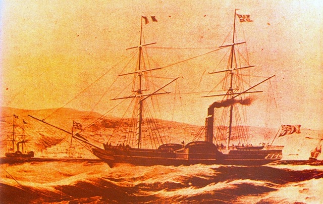 Empezó la navegación a vapor en las costas del Perú