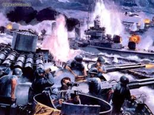 Battle of Leyte Gulf begins