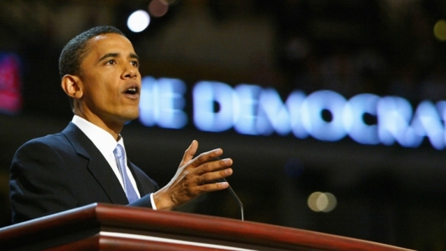 Barack Gives Speech at The Democratic National Convention