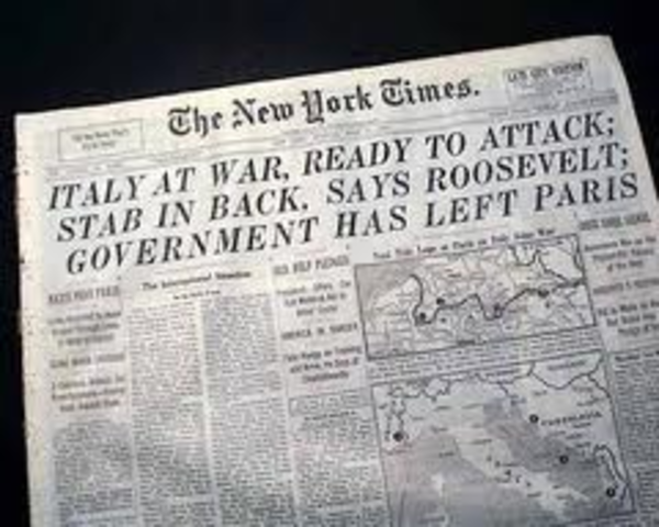 Italy enters the war.