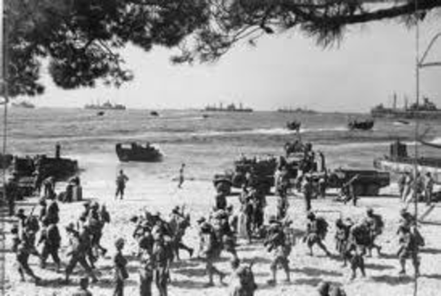 Allied forces land in southern France