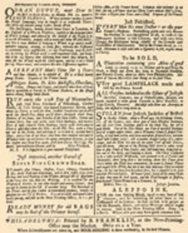 First Magazine Advertisement