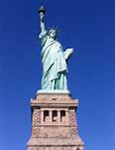 Statue of Liberty Erected