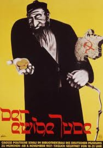 Der ewige Jude come out in germany, this movie was made by nazis to make the public have a dislike for Jews.