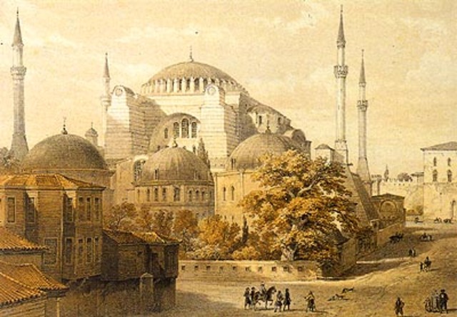 The Hagia Sophia was destroyed.