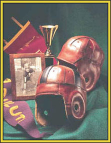 who made the first football helmet