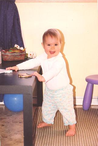 I started to  walk when I was 1