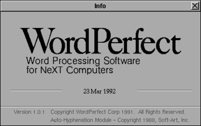 WordPerfect 1.0 Comes Out