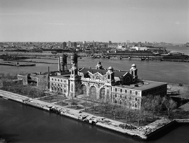 The first day in Ellis Island
